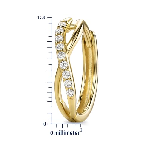 Boucles d'Oreilles Femme Miore en Or Creoles Tendances pour le Quotidien - 3