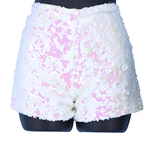 Arsimus Reversible Sequins Shorts (White/Ab, Lxl) #TOP1
