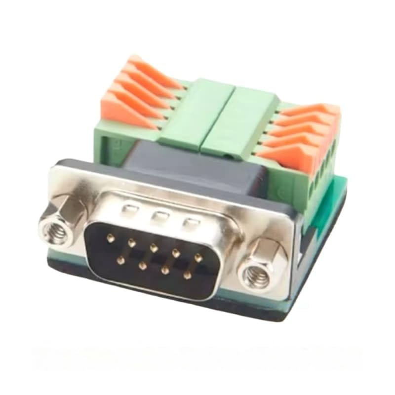 D-Sub 9-pin solderless Adapter DB9 to Spring-Loaded Terminal Block DB9 Quick-Connect Connector PCM-0541(Male)