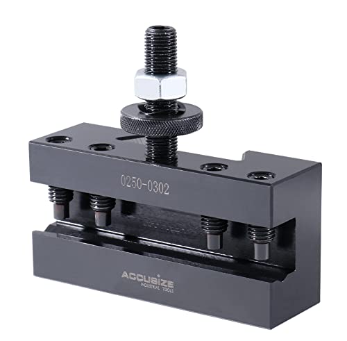 Image of Accusize Industrial Tools Style Cxa Boring, Turning and Facing Quick Change Tool Post Holder for 3 /4'' Tools, Style No 2, 0250-0302