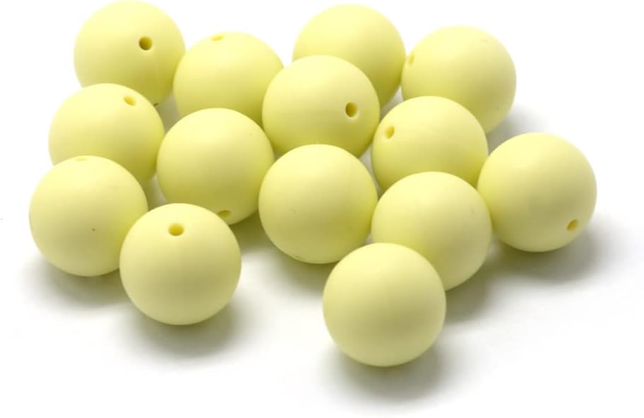 100pcs 15mm Blue Silicone Beads Round Ball Jewelry Making Beads Silicone Beads Bulk for DIY Necklaces Bracelets Crafts, Hole: 2mm
