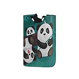 Großer Aufbewahrungskorb, zusammenklappbar, Organizer, Wäschekorb für Kinderzimmer, Kleidung, Spielzeug, Panda, Banboo
