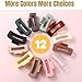 12 Pcs Large Square Hair Claw Clips for Women, 4.3-Inch Matte Rectangle Claw, Strong Hold Non-slip Hair Clips for Thick & Thin Hair,Mixed Color for Gifting, Work, and Daily Styling