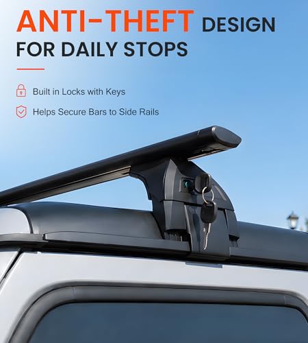 Image of Roof Rack Cross Bars for 2007-2026 Jeep Wrangler JK JL Gladiator