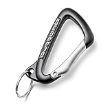 Eingeprägtes quattro Logo Audi collection 3181800700 Audi Quattro Schlüsselanhänger Karabiner, Schwarz/Silber
