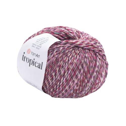 Image of YarnArt Tropical Sport Yarn - 55% Cotton, 45% PAC - Multicolor Knitting & Crochet Yarn - 50g (174 yds) | Soft, Durable & Lightweight | Perfect for Amigurumi, Clothing & Accessories (619)