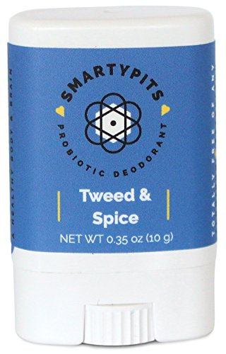SmartyPits - Natural/Aluminum Free Prebiotic Deodorant (Men's Tweed & Spice) (Travel-Size (Single))