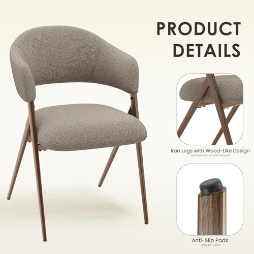 image for COLAMY Dining Chairs Set of 6, Mid Century Modern Dining Room Kitchen 