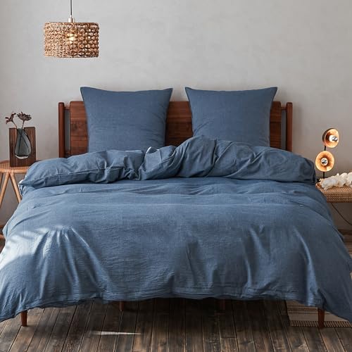 Simple&Opulence Bettwäsche 155x220 Baumwolle 2teilig, weich und warm...