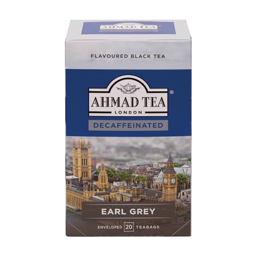 Ahmad Tea, Decaffeinated Earl Grey Tea, 20 Tagged and Aluminium Foil Envelopes