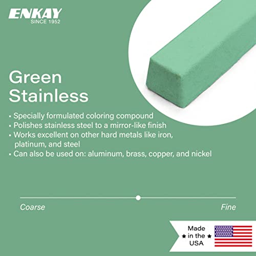 ENKAY - Green Stainless Steel Polishing Compound, 4 Oz. (U.S. Made) - Image 4