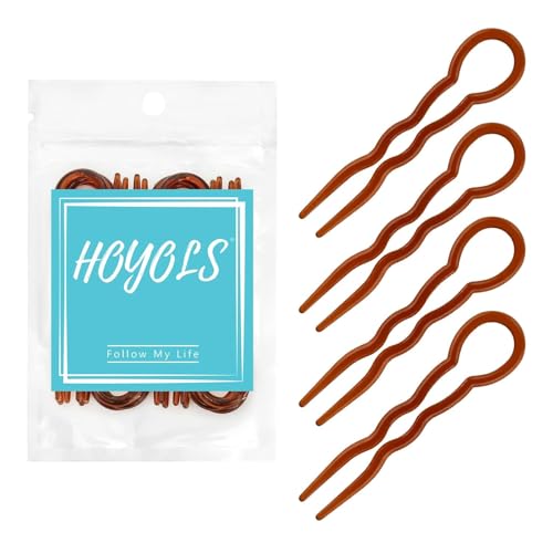 HOYOLS 12 peças de grampos de cabelo castanhos franceses para mul...