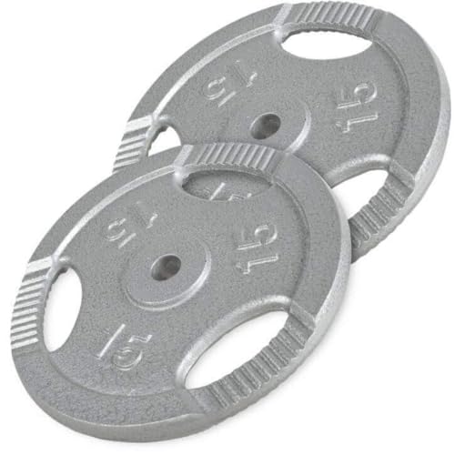💪 GORILLA SPORTS DISCO PESO GHISA - dispone di 3 interventi ergonomici ed è disponibile in 7 versioni di peso diverso - perfetto per un allenamento fitness con o senza bilanciere