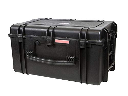 Image of Monoprice Weatherproof Hard Case - 33 x 22 x 17 Inches, With Wheels and Customizable Foam, Shockproof, IP67, Ultraviolet And Impact Resistant Material, Black - Pure Outdoor Collection, 145.8 Liter
