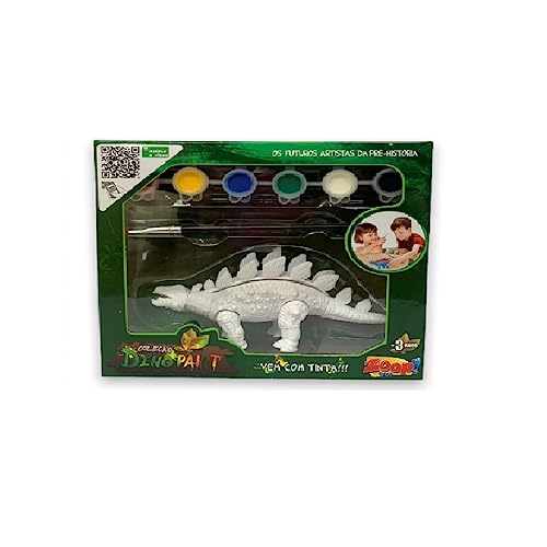 Dinossauro Dino Paint Com Tinta e Pincel Zoop Toys