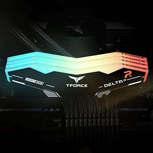Image of TEAMGROUP T-Force Delta Alpha RGB DDR5 Ram 32GB Kit (2x16GB) 6000MHz (PC5-48000) CL38 Intel XMP 3.0 & AMD Expo Compatible Desktop Memory Module Ram Black FF7D532G6000HC38ADC01