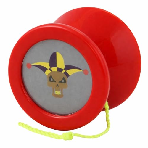 Yoyo King Jester Professional Responsive Yo-Yo with Ball Bearing Axle – Convertible Responsive & Unresponsive Play – with Silicone Response System & Extra String (Red)