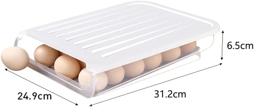 Household Refrigerator Egg Storage Box, Drawer Type Fresh Food Anti-fall Vertical Grid Home Shelf