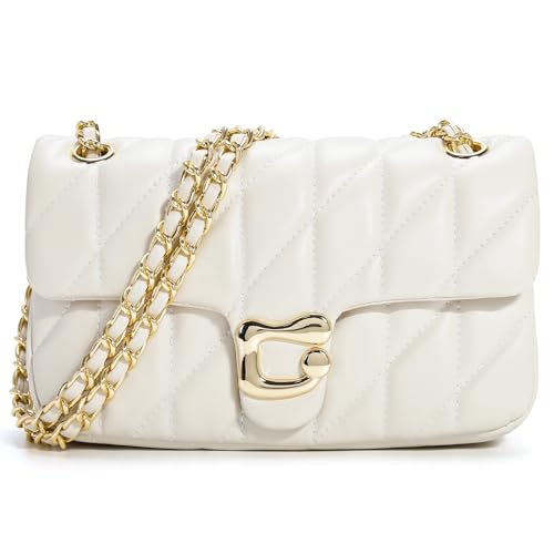 Pelimoo Quilted Crossbody Purse for Women Trendy - Ladies Shoulder