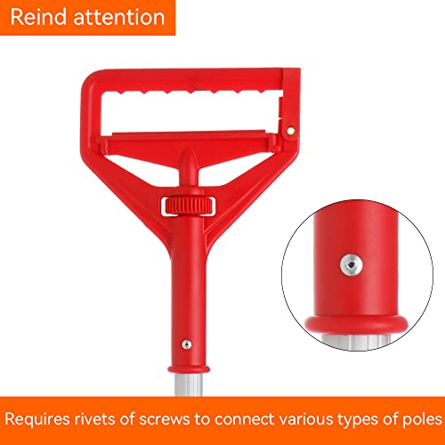 Image of Commercial Mop Clamps-Quick Change Head Mop Handle -Heavy Duty Mop Head Replacement Holder Change Mop Handle -Commercial Gripper Mop Wet Mop Handle 2PC
