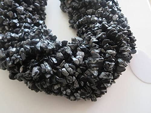 Perles snowflake obsidian 4mm pour ateliers création bijoux bohèmes