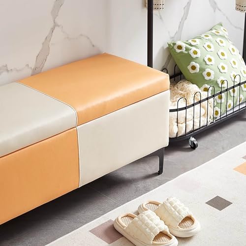 Rangement Polyvalent Rectangulaire et Banc en Cuir Confort