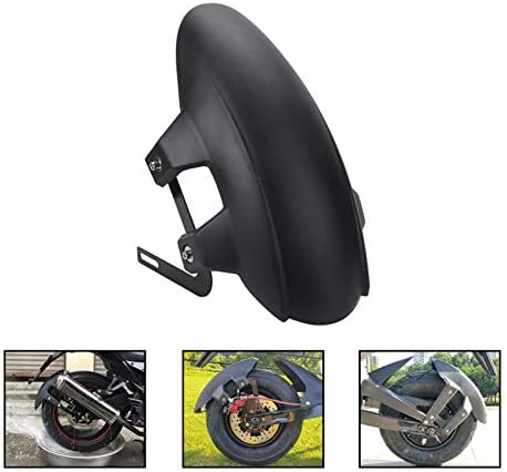 Aneil Universal Motorcycle Rear Wheel Fender,Black Plastic Mud Guard Mud Flap Splash Guard for Motorcycle Electric Vehicle