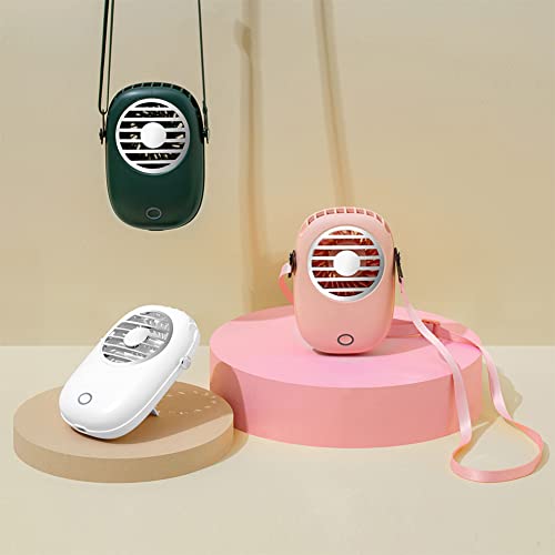 Mini Portable Fan Mini Hanging Neck Fan Quiet Personal Fan Handheld Fan For Home Office Or Travel(Green) #TOP6
