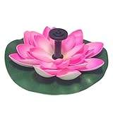 Abaodam Solarbetriebene Springbrunnenpumpe für Garten und Teich Schwimmende Lotusform Pumpe mit...