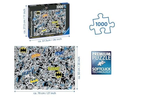Ravensburger Puzzle Adulte Puzzle 1000 p Batman Challenge Puzzle 16513 - vue 5