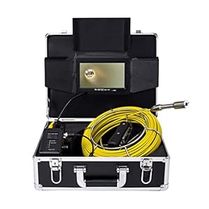 Borescopes Pijpinspectievideocamera, 7″ HD-borescope met scherm, industriële endoscoop voor rioolbuizen, 4500mAh-batterij, met 12 LED-lampjes, IP68 waterdicht, 20 M glasvezelkabel