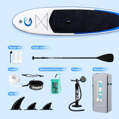 FunWater Inflatable Stand Up Paddle Board with Beginners SUP Accessories - 3