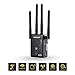 WiFi Range Extender, 1200Mbps WiFi Repeater Wireless Signal Booster, 2.4 and 5GHz 360 Degree Full Coverage WiFi Extender Signal Amplifier with AP/Repeater Mode / 4 Ethernet Antennas