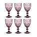 6 sztuk Zestaw Zagęszczone Szkło Czerwone Wino Szkło Deser Lody Puchar Retro Kolor Czart Glassware Wedding Party Gospodarstwa Gospodarstwa Gospodarstwa Zastawa stołowa,Purple,M
