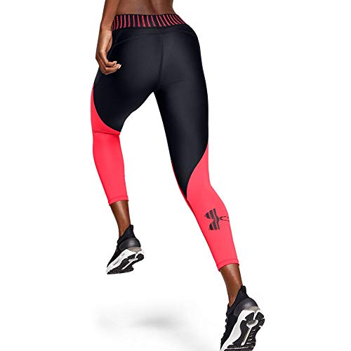 Under Armour Women's HeatGear Novelty Ankle Crop Capri, Black (008)/Black, Medium