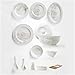 Miska owoców Porcelanowa tableware Gospodarstwa domowego Dishware Zestaw kuchenki mikrofalowej Anti-Spalding do Cateringu i Home (Kolor: White) miska sałatki (Color : White)