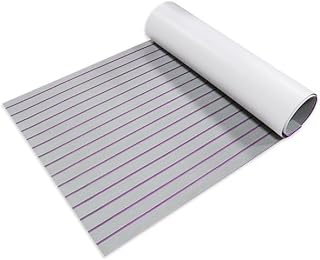 EVA Foam Boat Flooring with Sensitive Adhesive Backing Marine Self-Adhesive Decking Faux Teak Sheet for Boats Swim Platform Helm Pad RV Floor