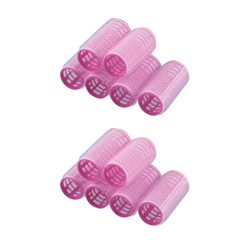 GUBB Hair Rollers For Hair Curling | Self Grip Holding Rollers | Rollers for Hair - Hair Rollers for Medium Hair |12 Large Hair Curlers - Pink
