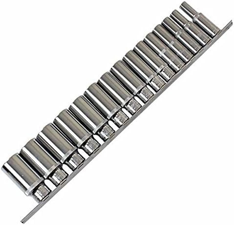 US PRO Tools 15pc 3/8" 6pt Deep Sockets Set On Rail 8 to 22mm 3648