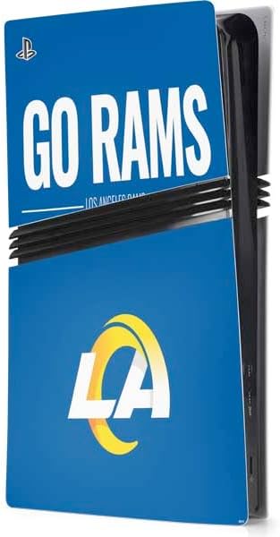 Skinit Decal Gaming Skin Compatible with PS5 Pro Console - Officially Licensed NFL Los Angeles Rams Blitz Series Design