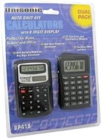 UNISONIC DP410 POCKET CALCULATORS - 2 PACK