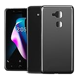 Funda BQ Aquaris V / VS Riffue® Carcasa de Silicona Transparente Ultra Delgada Suave con Protección Completa Resistente a Golpes, Case de Gel Matte para BQ Aquaris V / VS 5.2" - Negro