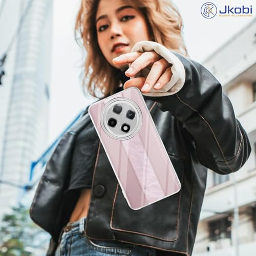 Image of Jkobi Back Case Cover for Oppo F27 Pro | Oppo F27 Pro Plus (Silicone Clear Shockproof Case with Camera Protection | Flexible and Soft | Transparent)