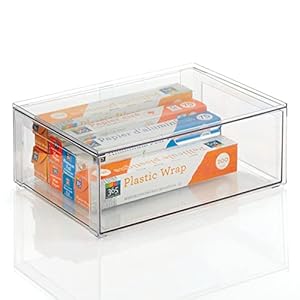 mDesign Plastic Stackable Kitchen S...