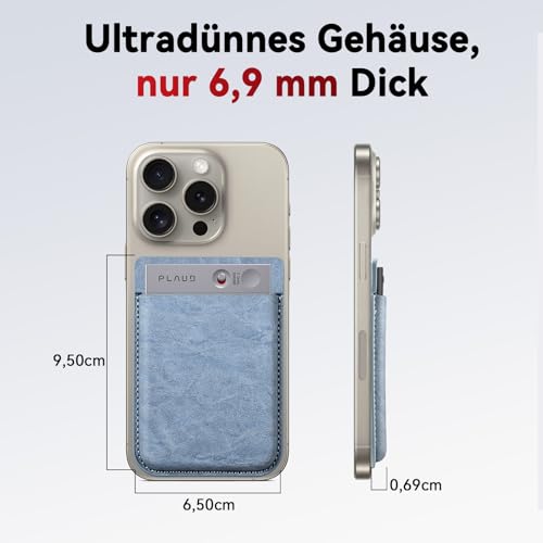 Diktiergerät Magnetische Hülle für Plaud Note, kompatibel mit Plaud Note KI Aufnahmegerät, tragbare Schutzhülle (Blau)