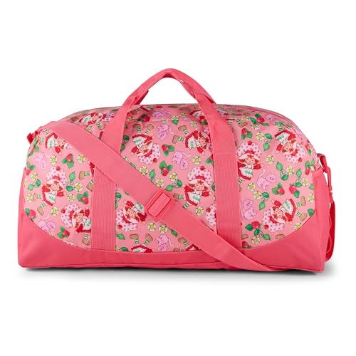Strawberry Shortcake Duffle Bag 16 inch Travel Sleepover Weekender Bag for Girls Pink Dance Bag
