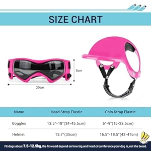 Lesypet Dog Goggles for Small Dogs with Helmet Dog Sunglasses and Dog Helmet Set with Ear Holes Uv Protection Pet Glasses Adjustable Belt Safety Hat Outdoor Driving Walking Pink  Cucciolini Doodles Lesypet dog goggles for small dogs with helmet dog sunglasses and dog helmet set with ear holes uv protection pet glasses adjustable belt safety hat outdoor driving walking pink   cucciolini doodles