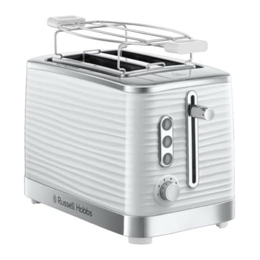 Russell Hobbs Tost. InspireBlanco 2 Ran.Corto, 1050 W, Plástico, Blanco, Ref. 24370-56