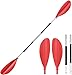 Produktbild AOIO Kajak-Paddel 220cm (86.6in) Premium Carbon Fiber Paddle mit verstärktem Fiberglas Klingen 4-teiliges Adjustable Kayaking Paddles Zubehör für Wassersport Red