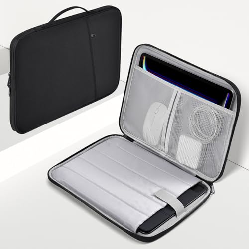 Capa para laptop de 13 polegadas para laptop Microsoft Surface 7 Copilot+ PC de 13,8 polegadas e 34.3 cm Surface Laptop 6/5/4, resistente à água e à prova de choque com bolso para acessórios - preta